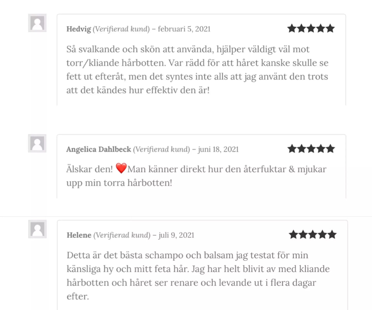 Känsligt Hår